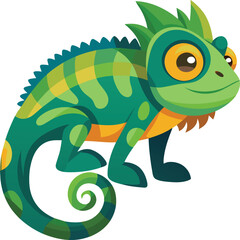 Chameleon Vector Art. Chameleon Animals Vector Illustration