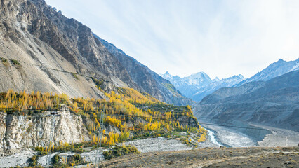 The mountain scenery is very beautiful. of Pakistan