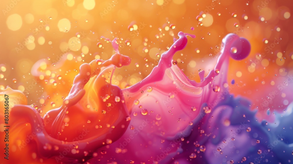 Poster design ink drops and splashes as standalone elements, offering flexibility