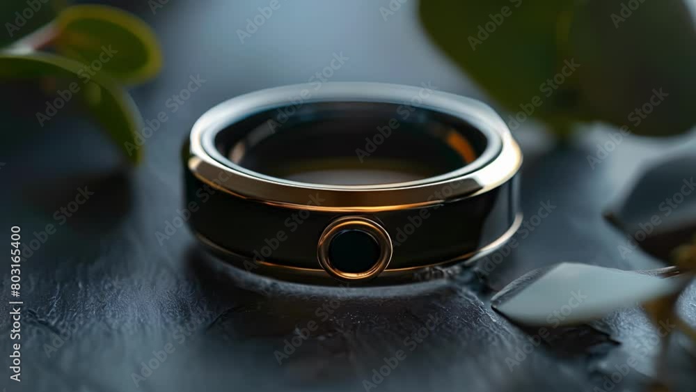 Poster a smart ring with a builtin panic button that can be discreetly pressed to send a distress signal to