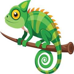 Chameleon Vector Art. Chameleon Animals Vector Illustration