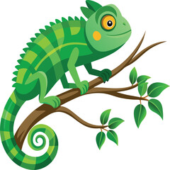 Fototapeta premium Chameleon Vector Art. Chameleon Animals Vector Illustration