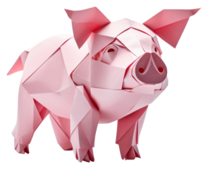 PNG Pig origami paper mammal