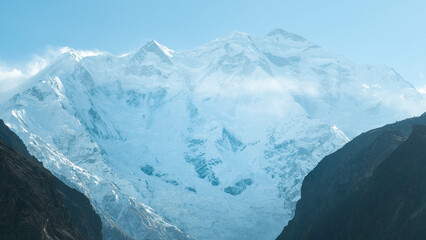 Mountain scenery of a village located in the northern part of Pakistan