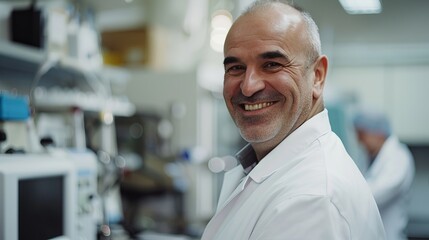 Fototapeta premium Smiling Doctor in Laboratory 