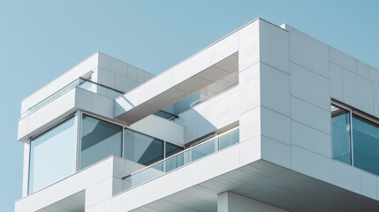Fototapeta premium modern white building, modern architecture