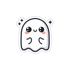 Fototapeta premium A minimal cute Ghost icon