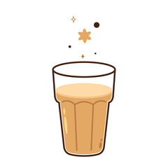 Indian hot drink vector. Indian chai icon. Chai is Indian drink. Kerala tea shop illustration vector eps. Indian Kerala roadside. Kerala tea shop line drawing. Kerala Old.