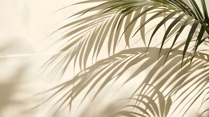 Palm leaves shadows background