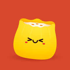 Siu Mai (Shumai) – Chinese steamed dumplings. Siu Mai is Chinese food. cartoon vector.
