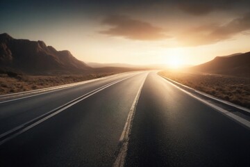 Fototapeta premium sunset on the road