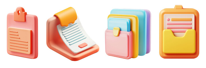 PNG document 3d icons and objects collection, in cartoon style minimal on transparent, white background, isolate