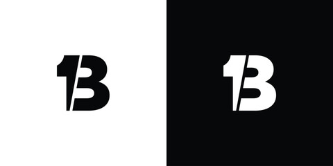 Unique and modern 1B logo design