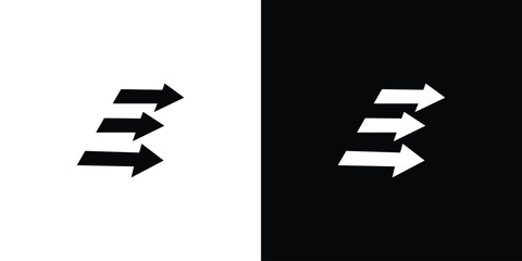 unique and modern  Arrow E logo design
