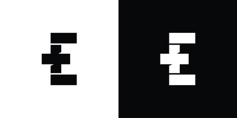  Unique and modern  E plus logo design