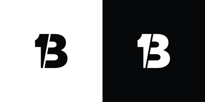 Unique and modern 1B logo design