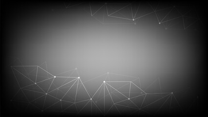 Abstract futuristic - Molecules technology with polygonal shapes on dark blue background. Illustration Vector design digital technology concept. Global network connection.	
