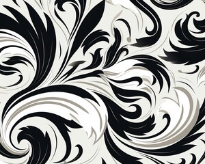 Fototapeta premium Simple lines, heritage revival toiles, monochrome, highresolution seamless pattern for refined ceramic art , pattern
