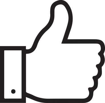 recommend clip art: Thumbs up flat icon vector clip art design object. Single high quality outline symbol of graduation for web design or mobile app.