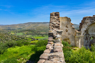 Matron Kilisesi (Church) ruins in Erythrai antique city near Ildir (Cesme, Izmir province, Turkey)	