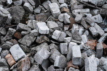 pile of bricks close up