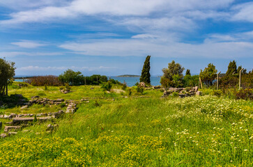 Erythrai antique ruins in Ildir village (Izmir province, turkiye)