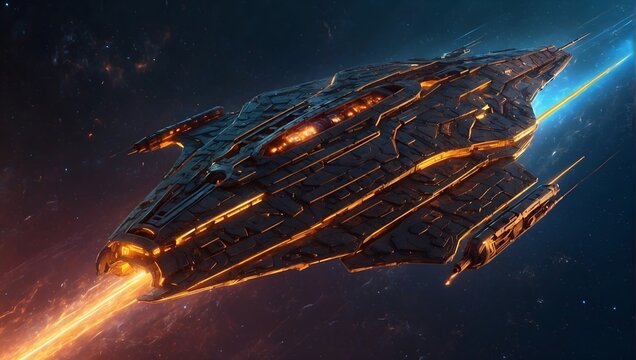 A horrifically twisted starfighter, its veins throbbing with pulsating darkness, a machine ravaged by unseen horrors