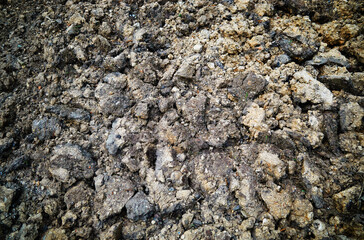 Overexcavated digged soil texture background