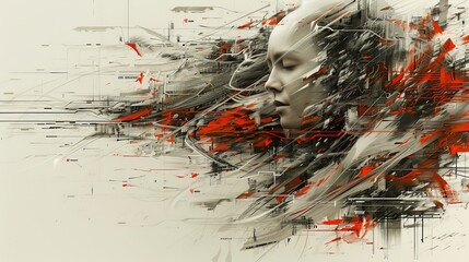 Collage of different images created using Generative AI technology in the popular trend fashion style.