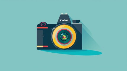 Artistic illustration of a modern camera lens, perfect for photography enthusiasts and graphic designers