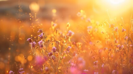 Fototapeta premium vintage background little flowers, nature beautiful, toning design spring nature, sun plants
