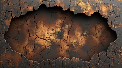 Rusted Metal Surface With Hole