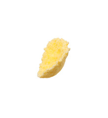 Breakfast cereal. Tasty corn flake isolated on white