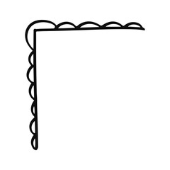 hand drawn frame corner element
