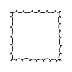 hand drawn frame corner element