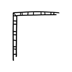 hand drawn frame corner element