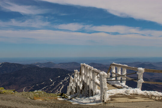 Icy steps leading to ?