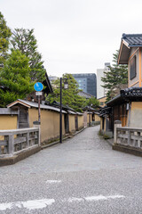Naklejka premium 【縦写真】金沢の長町武家屋敷跡
