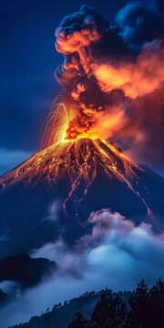 Stunning Nighttime Eruption of Colima Volcano in Mexico