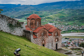 Historic Orthodox church up at the Berat Castle, Berat, Albania