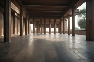 corridor of the old building