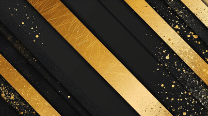 abstract background of black and gold stripes