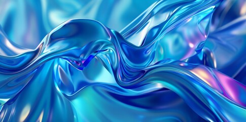 A blue background featuring abstract wavy lines creating a dynamic and modern composition