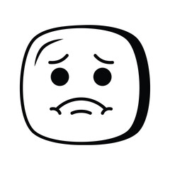 Creative icon of sick emoji, ready to use in website and mobile apps