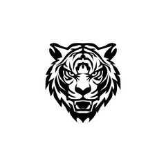 The tiger icon is black on a white background.
