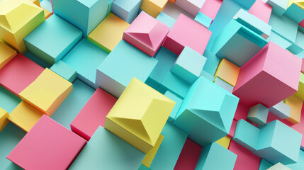 Obraz premium abstract background with squares, geometric blocks