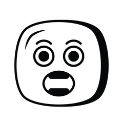 Oh My God expression emoji vector design, editable vector