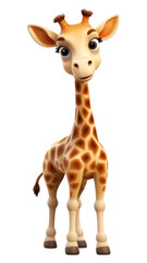 PNG Giraffe wildlife cartoon mammal.