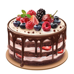 cake element_hyperrealistic_hyper detailed_isolated on transparent background