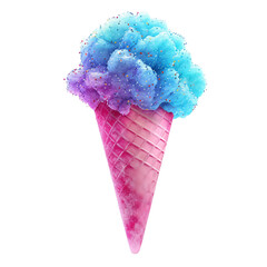 Snow Cone element_hyperrealistic_hyper detailed_isolated on transparent background